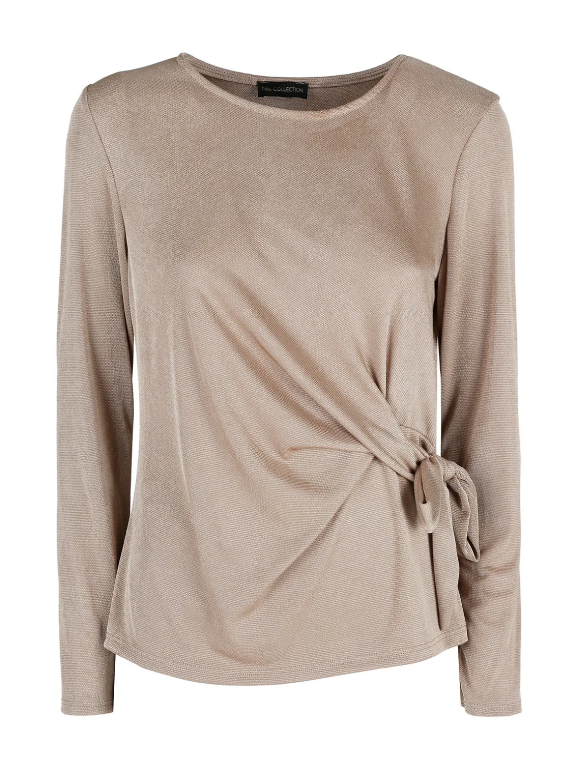 Unique Maglia donna a maniche lunghe annodata sul davanti