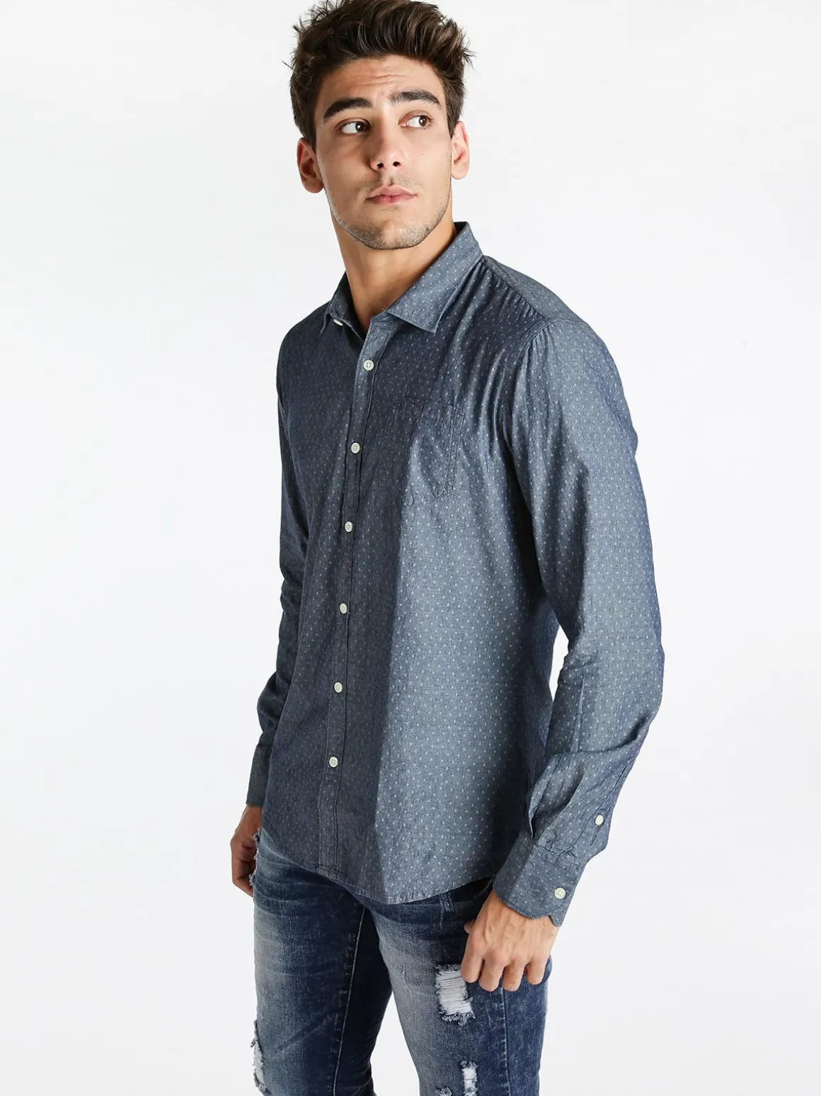 Urban Ring Camicia in cotone con taschino