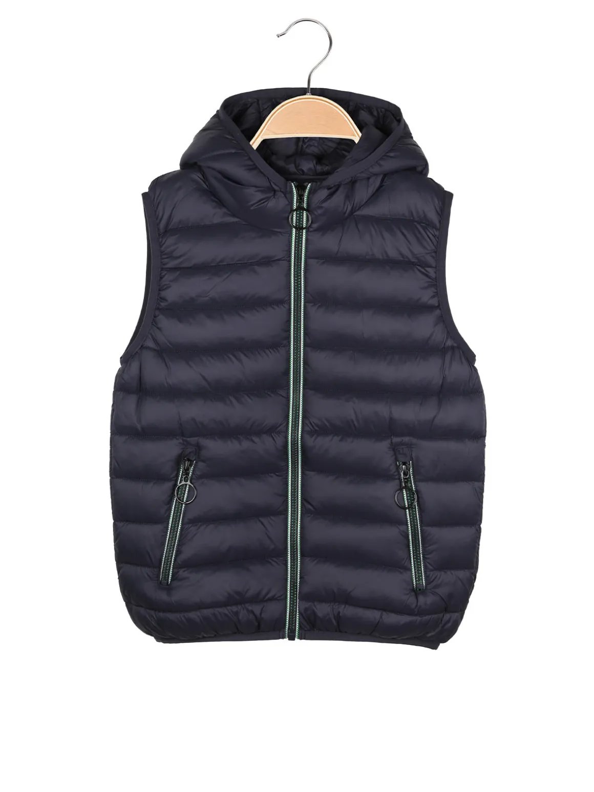 Urchin Gilet imbottito da bambino con cappuccio e zip - blu scuro