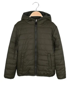Urchin Giubbotto da bambino reversibile con cappuccio - militare