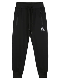 Urchin Pantaloni tuta da ragazzo con coulisse e polsini - nero