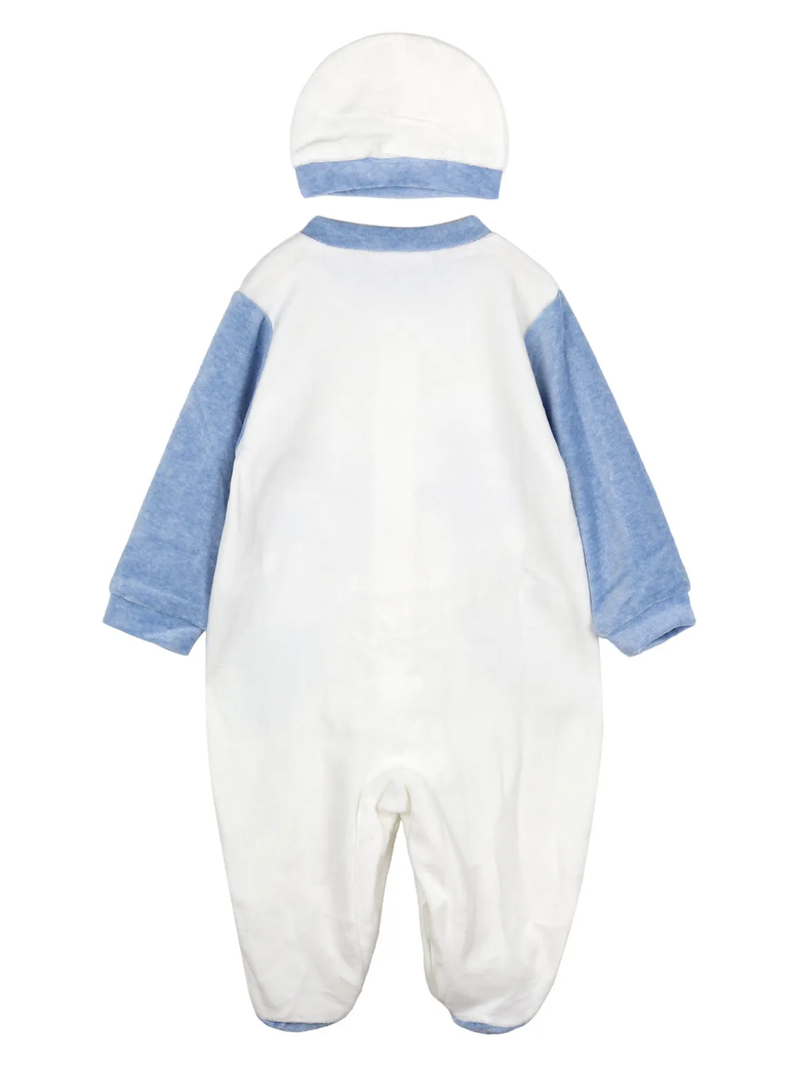 Urchin Tutina in ciniglia da neonato con accessori - blu