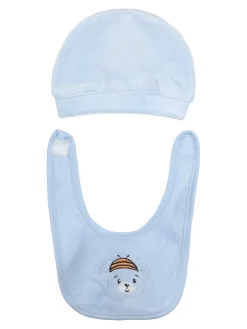 Urchin Tutina in ciniglia da neonato con accessori - azzurro