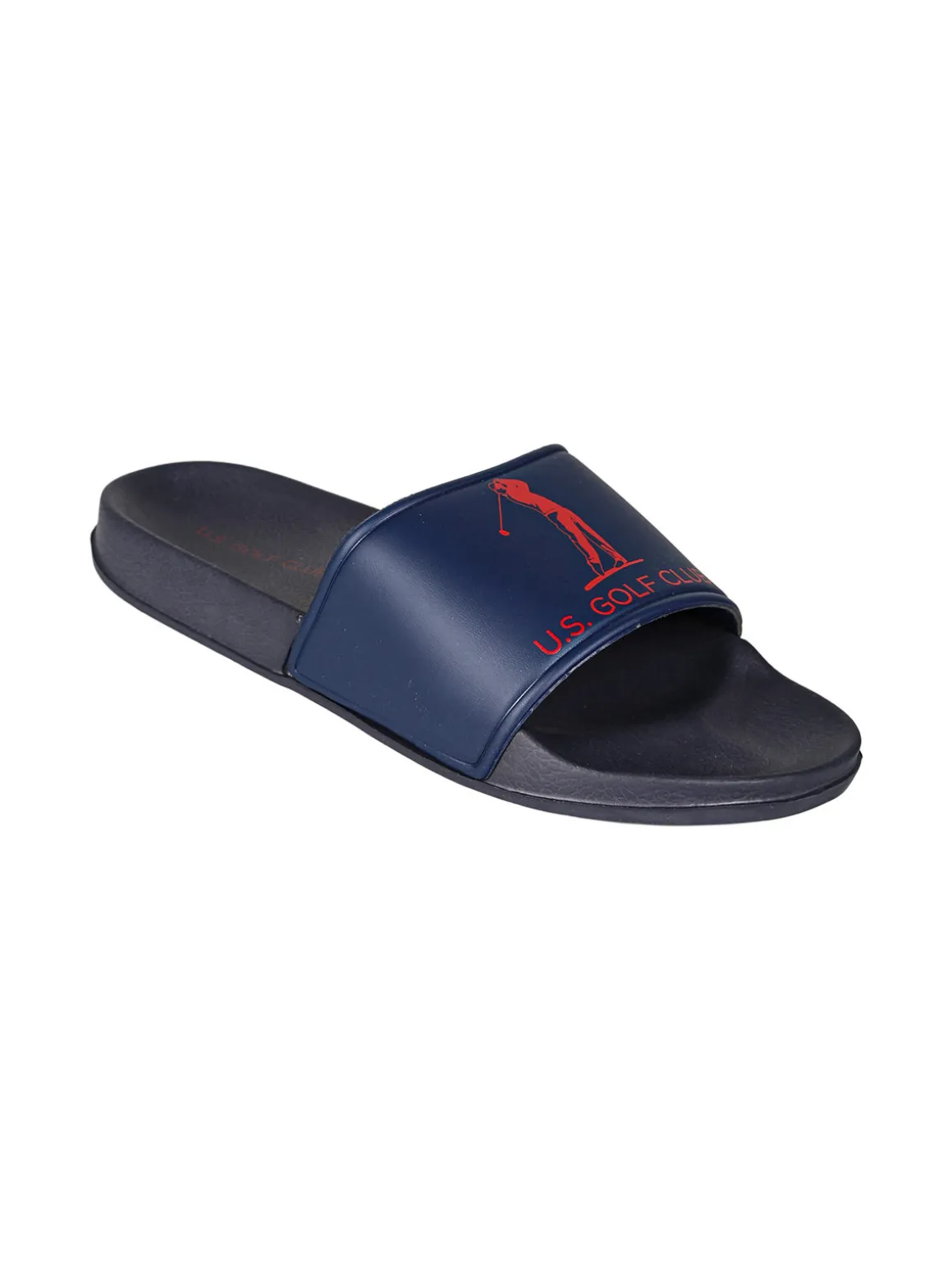 U.S. Golf Club Ciabatte da uomo in gomma con fascia larga - blu scuro
