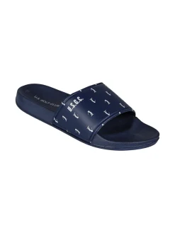 U.S. Golf Club Ciabatte in gomma da uomo a fascia larga - blu scuro
