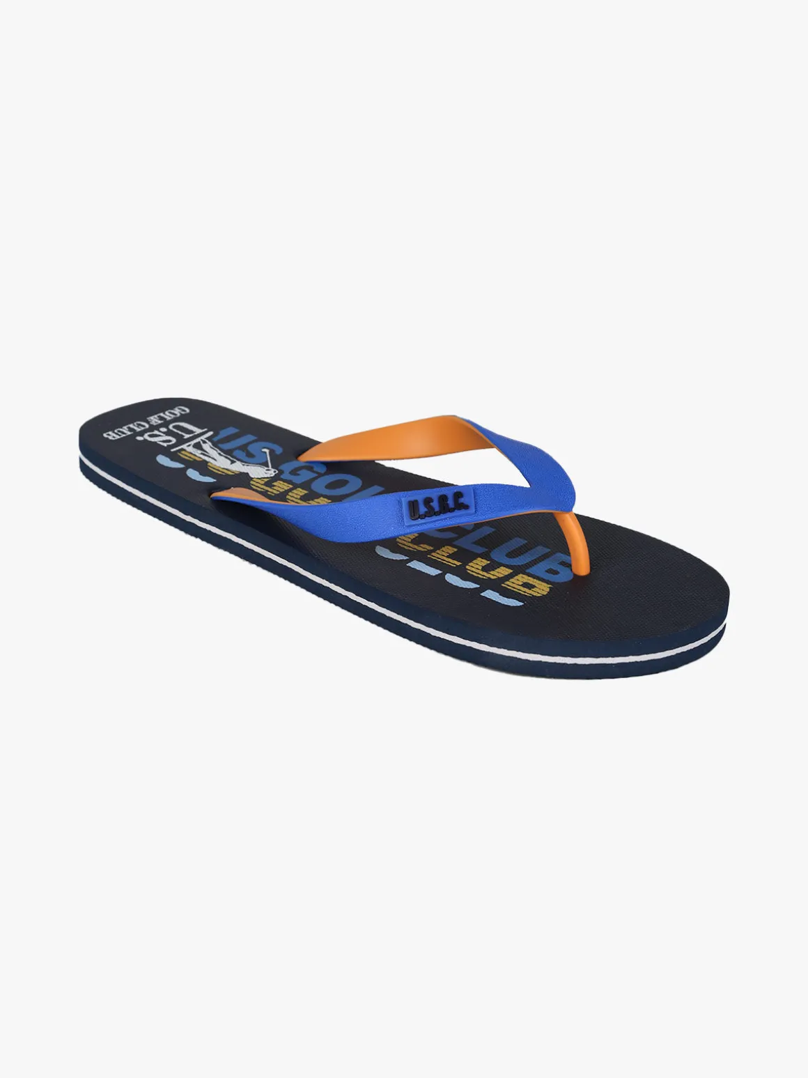 U.S. Golf Club Infradito da uomo in gomma con stampe - blu scuro