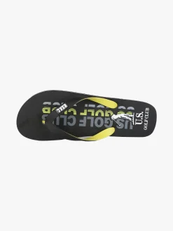 U.S. Golf Club Infradito da uomo con fascette larghe in tessuto - nero