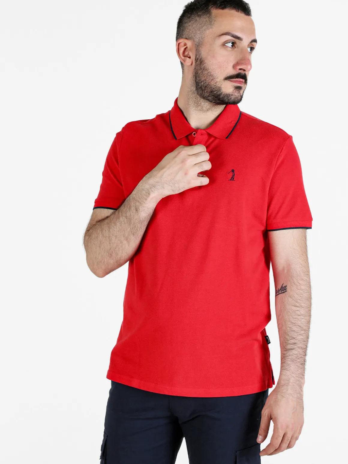 U.S. Golf Club Polo da uomo in cotone a maniche corte