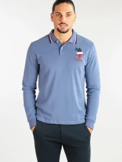 U.S. Polo Assn. Polo da uomo manica lunga in cotone