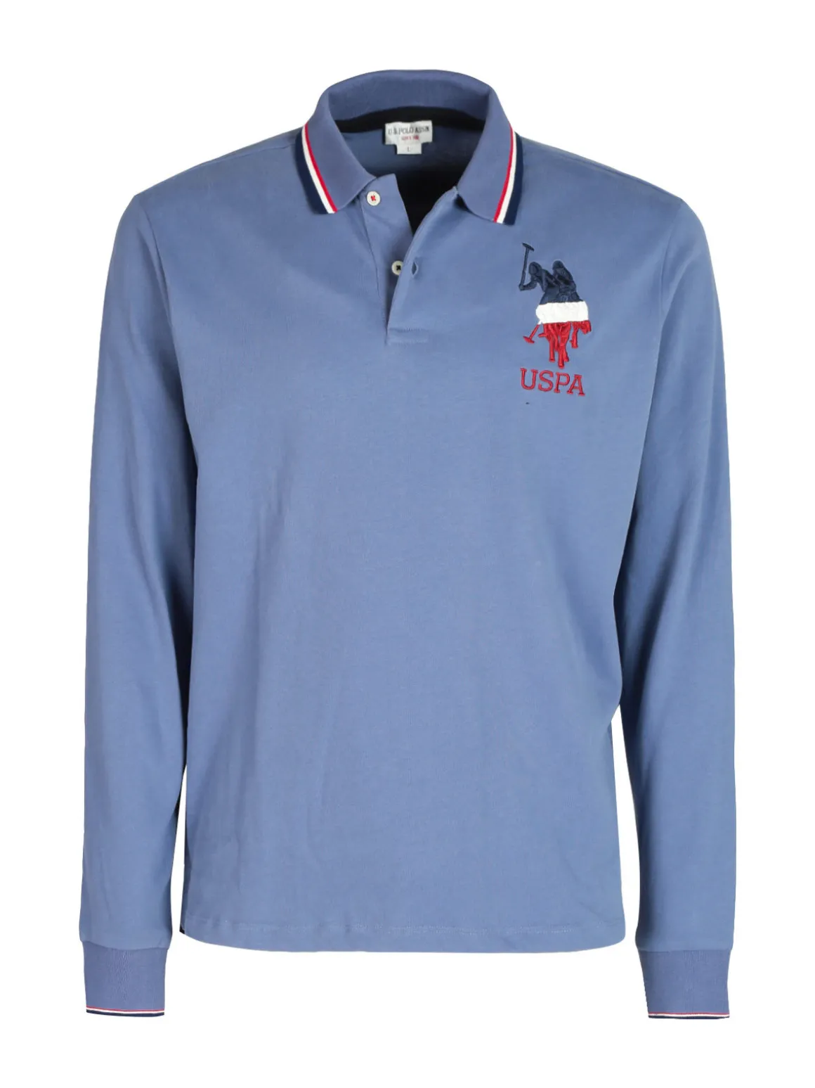 U.S. Polo Assn. Polo da uomo manica lunga in cotone