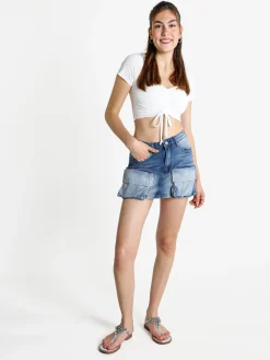 Vale Denim Gonna in jeans con tasconi