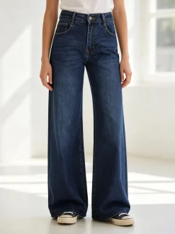 Vale Denim Jeans donna a gamba larga - jeans