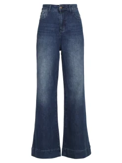 Vale Denim Jeans donna a vita alta con finale a zampa