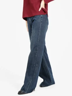 Vale Denim Jeans donna a vita alta con finale a zampa
