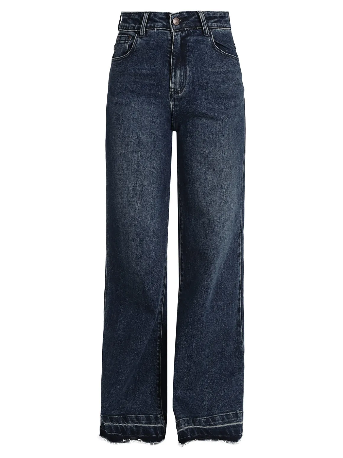 Vale Denim Jeans donna a vita alta e gamba larga