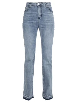 Vale Denim Jeans donna a zampa con finale sfrangiato