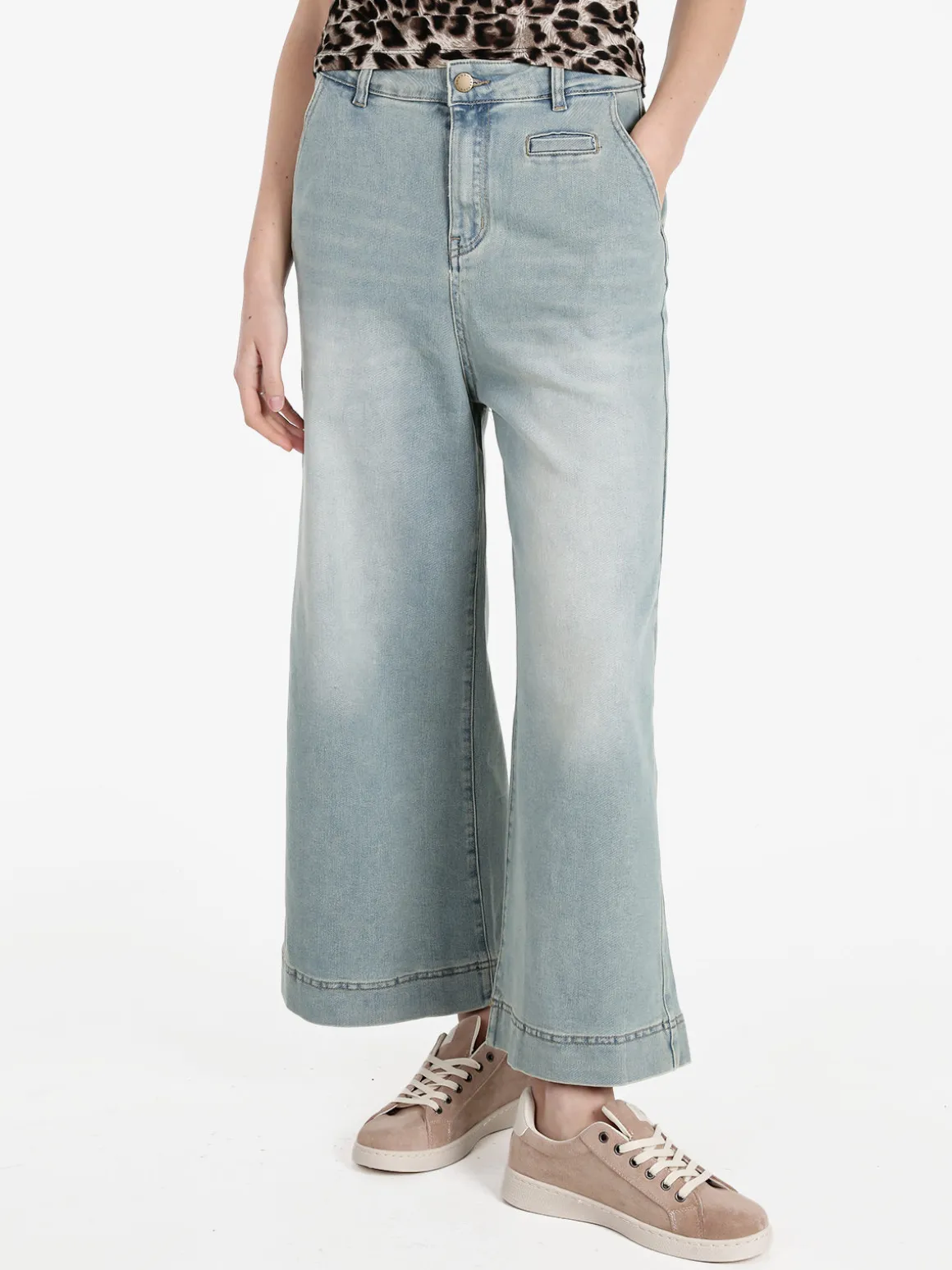 Vale Denim Jeans donna wide leg