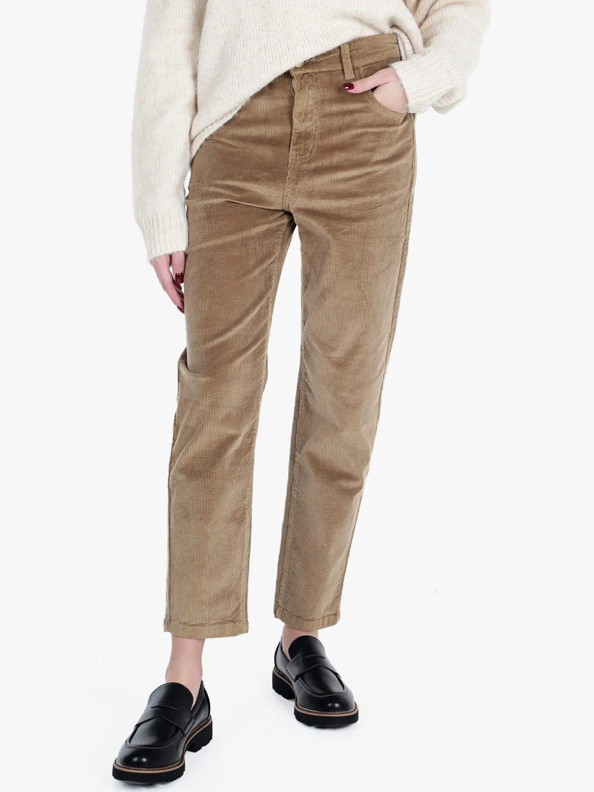 Vale Denim Pantaloni donna in velluto a coste