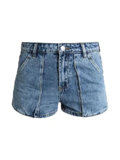 Vale Denim Shorts donna in jeans a vita alta