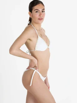 Valeria Bikini da donna a triangolo con perle e slip
