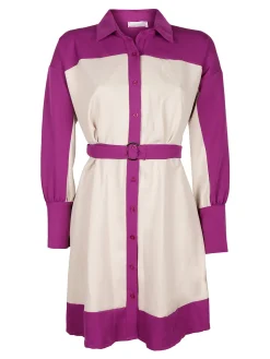 Vanita Abito donna bicolor con cintura