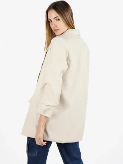 Vanita Blazer donna aperto con maniche arricciate
