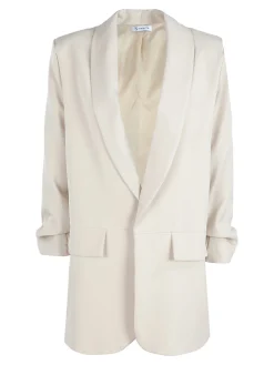 Vanita Blazer donna aperto con maniche arricciate