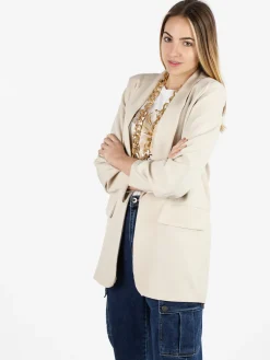 Vanita Blazer donna aperto con maniche arricciate