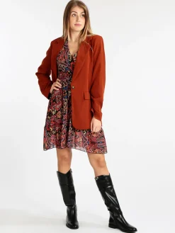 Vanita Blazer donna con maniche arricciate