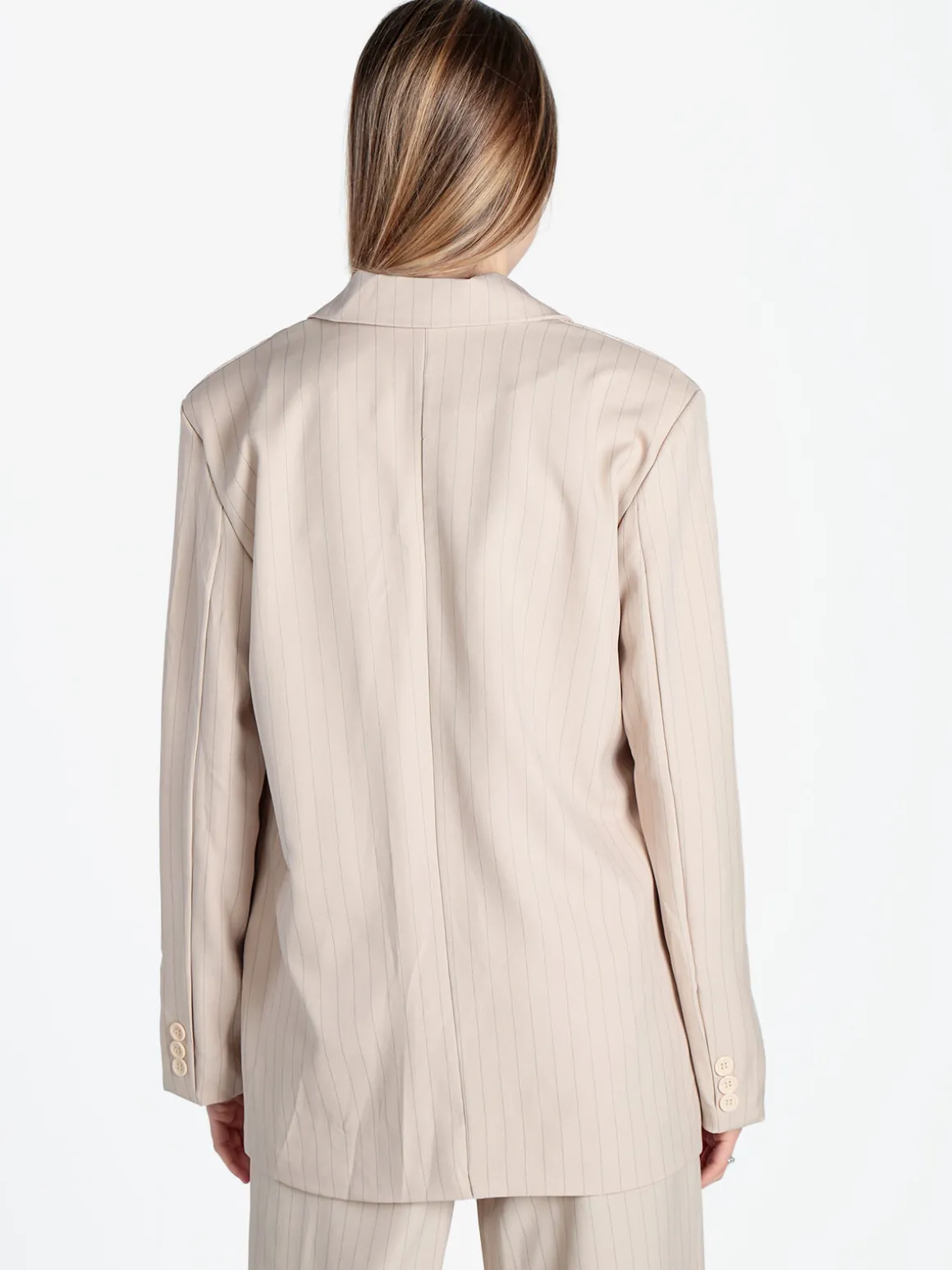 Vanita Blazer donna gessato con chiusura a doppio petto