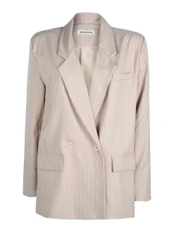 Vanita Blazer donna gessato con chiusura a doppio petto
