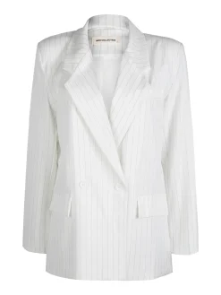 Vanita Blazer donna gessato con chiusura a doppio petto
