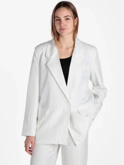 Vanita Blazer donna gessato con chiusura a doppio petto