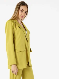Vanita Blazer donna oversize con bottone - senape