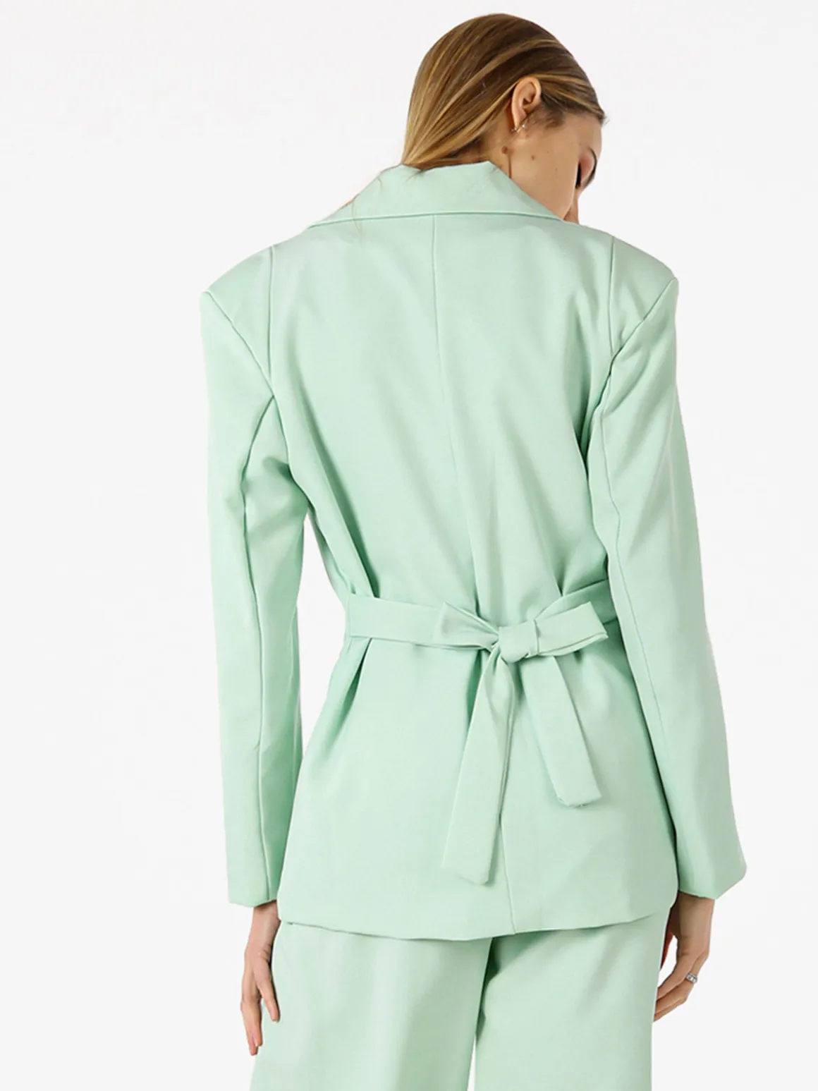 Vanita Blazer elegante da donna a doppiopetto con bottoni - acqua marina