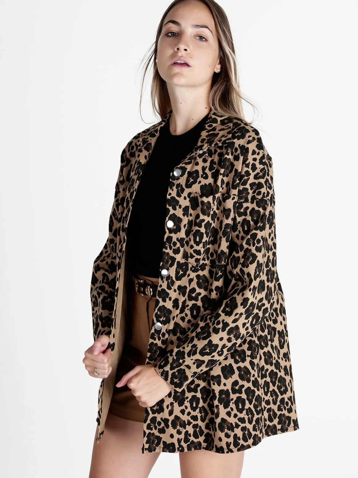 Vanita Giacca camicia lunga da donna maculata