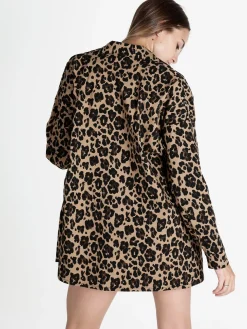 Vanita Giacca camicia lunga da donna maculata