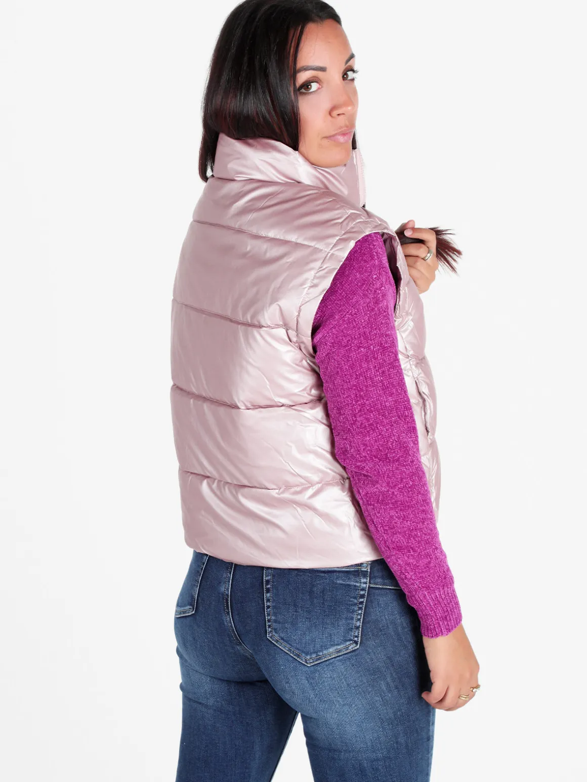 Vanita Gilet donna trapuntato con zip