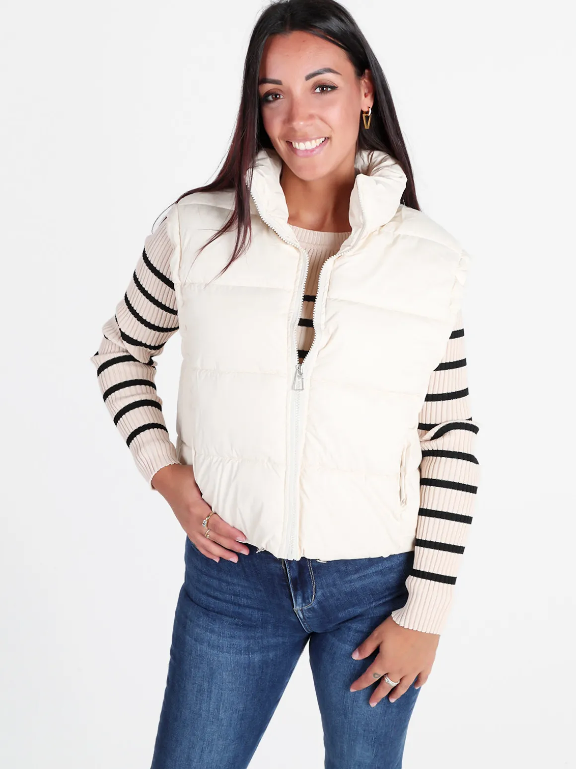 Vanita Gilet donna trapuntato con zip