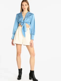 Vanita Shorts da donna in ecopelle