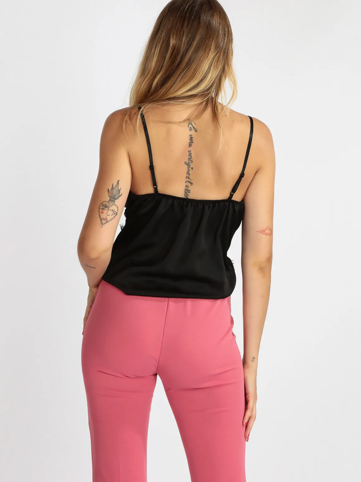 Vanita Top donna effetto raso