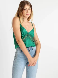 Vanita Top donna effetto raso