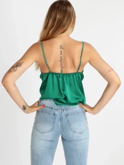 Vanita Top donna effetto raso