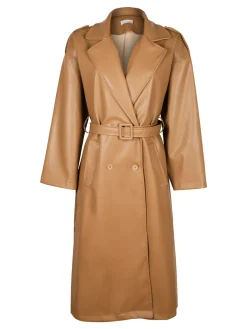 Vanita Trench lungo in ecopelle