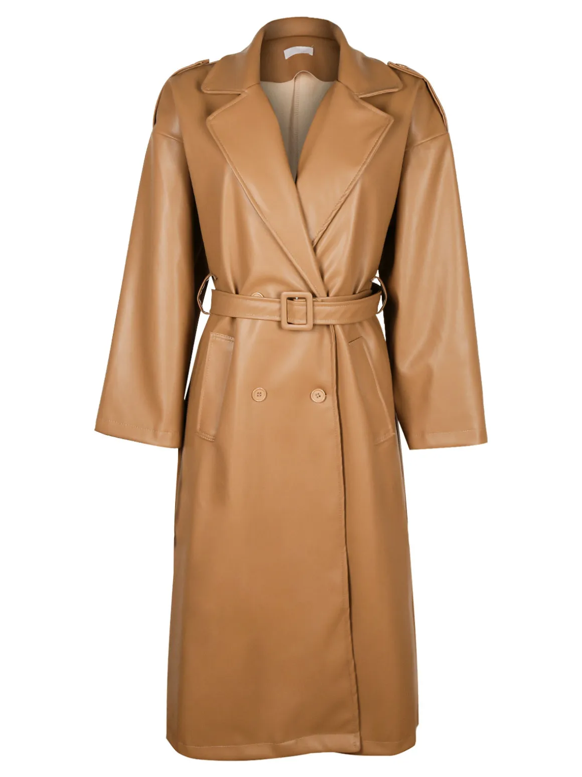 Vanita Trench lungo in ecopelle