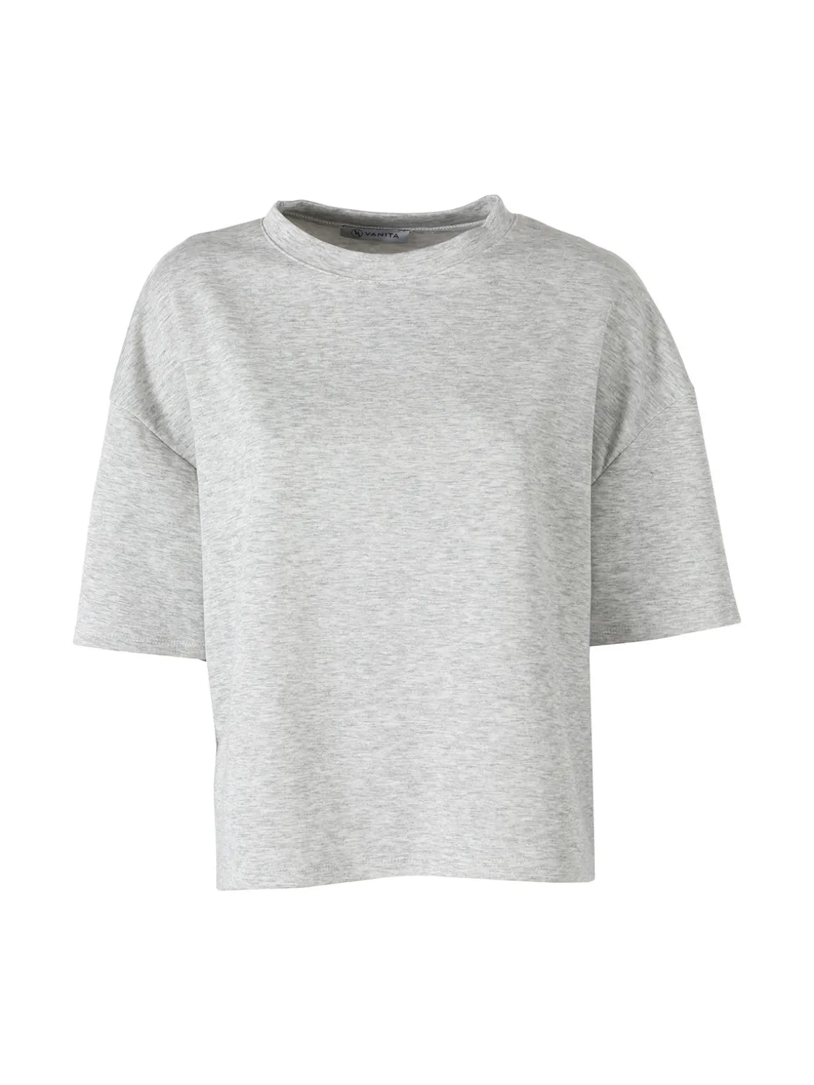 Vanita T-shirt donna oversize in felpa - grigio