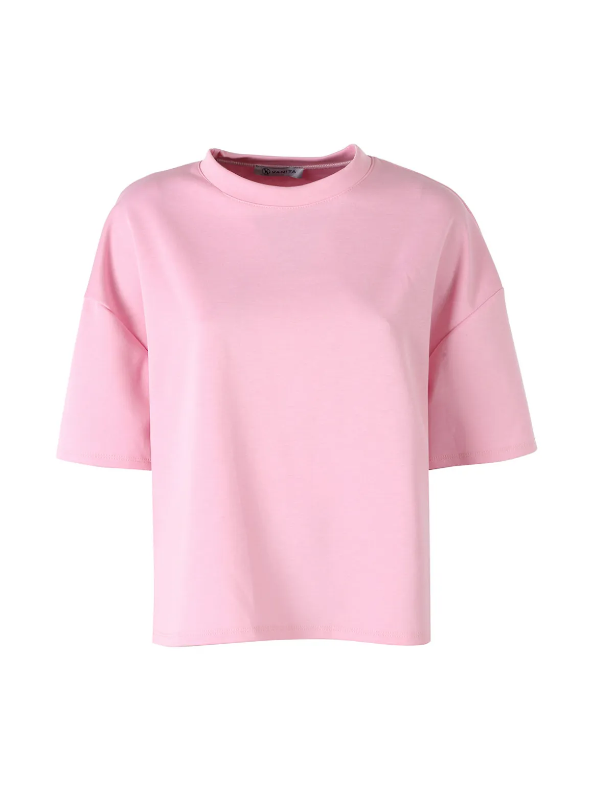 Vanita T-shirt donna oversize in felpa - rosa