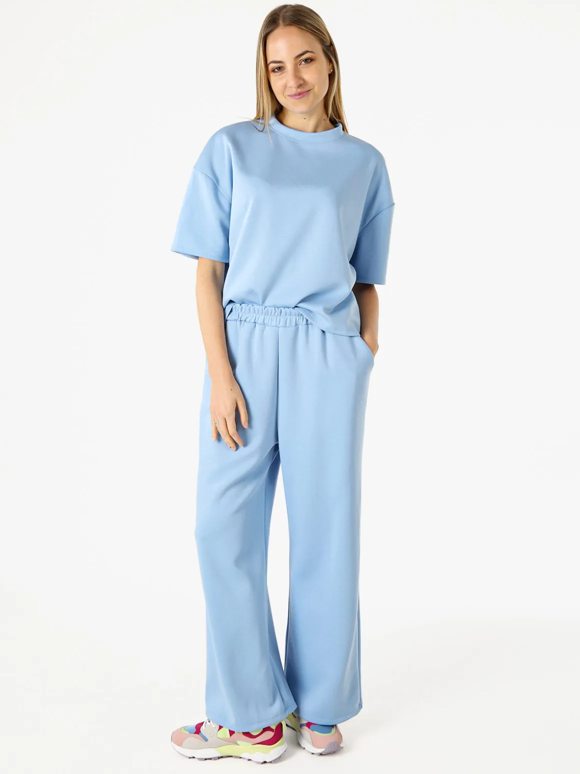 Vanita T-shirt donna oversize in felpa - bianco