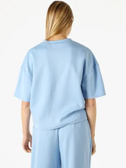 Vanita T-shirt donna oversize in felpa - bianco
