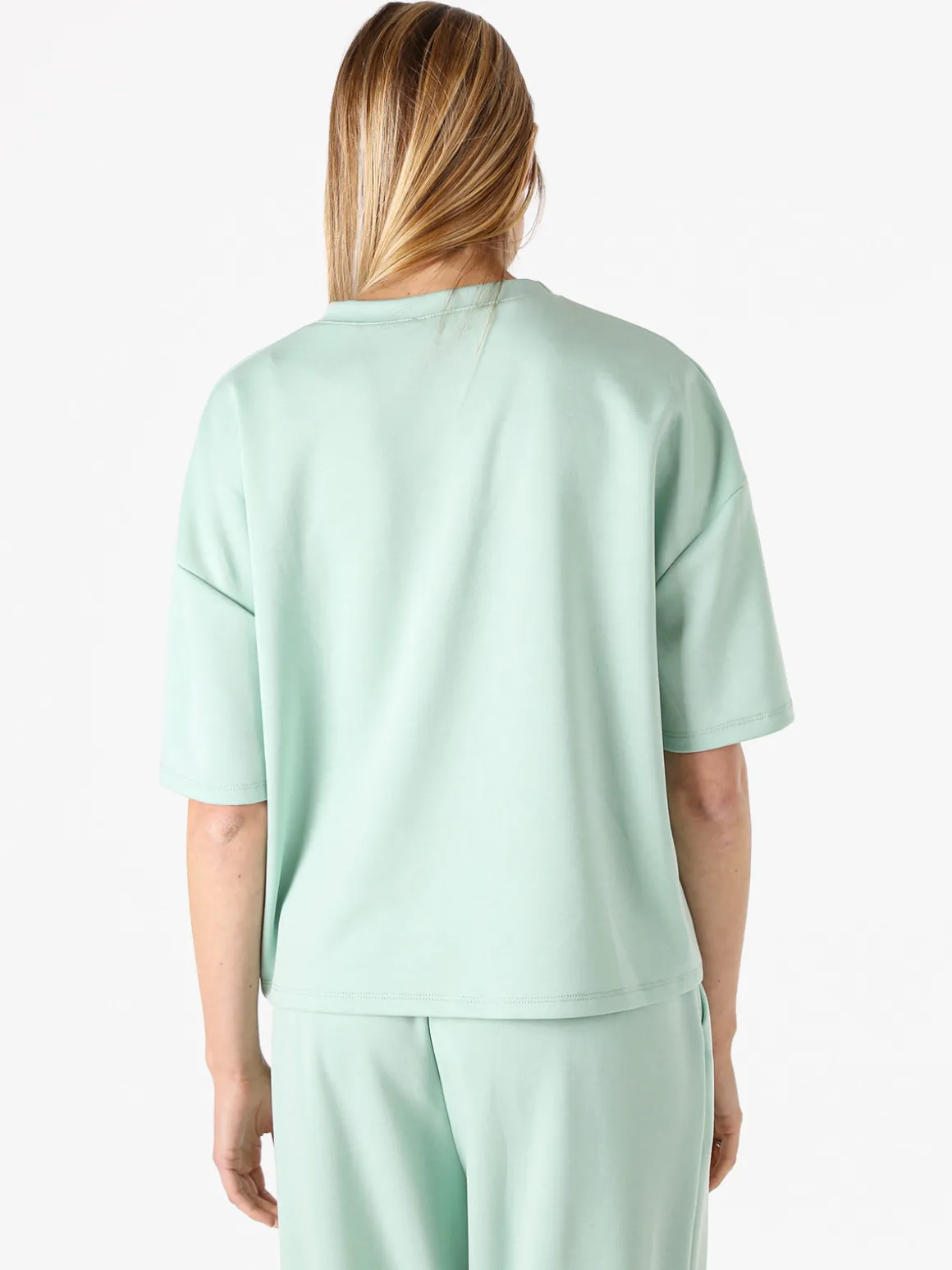Vanita T-shirt donna oversize in felpa - acqua marina